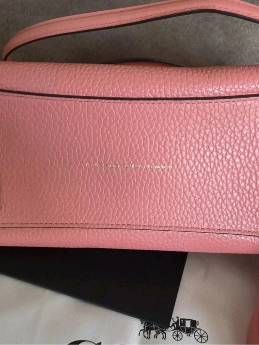 Coach Pink Pebbled Leather Shoulder Satchel